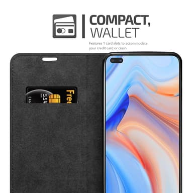 Oppo Reno4 Z Suojakuori Lompakkokotelo (Ruskea)