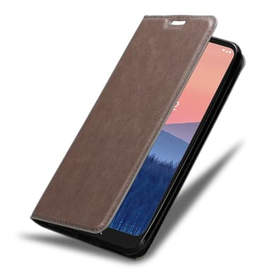 Nokia C21 Suojakuori Lompakkokotelo (Ruskea)