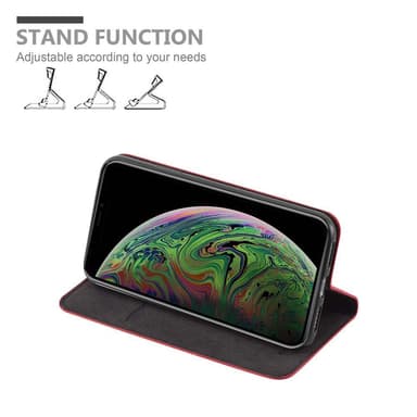 iPhone XS MAX Suojakuori Lompakkokotelo (Punainen)