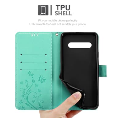 LG V60 ThinQ Suojakuori Lompakkokotelo (Turkoosi)