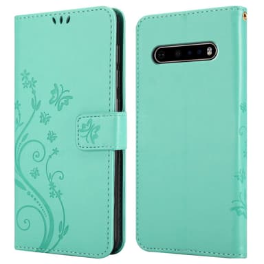 LG V60 ThinQ Suojakuori Lompakkokotelo (Turkoosi)