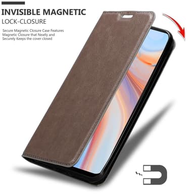Oppo Reno4 Z Suojakuori Lompakkokotelo (Ruskea)