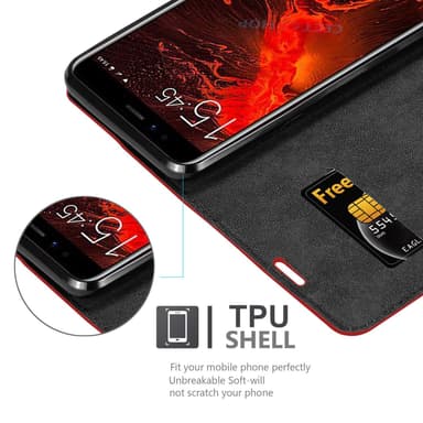 Lenovo S5 Suojakuori Lompakkokotelo (Punainen)