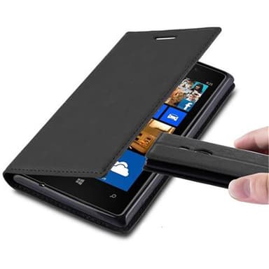 Nokia Lumia 925 Suojakuori Lompakkokotelo (Musta)