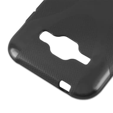 Samsung Galaxy J1 2015 Suojakuori Cover (Musta)