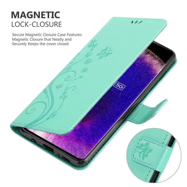 Oppo FIND X5 Suojakuori Lompakkokotelo (Turkoosi)