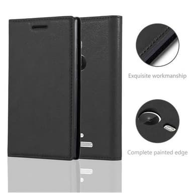 Nokia Lumia 925 Suojakuori Lompakkokotelo (Musta)