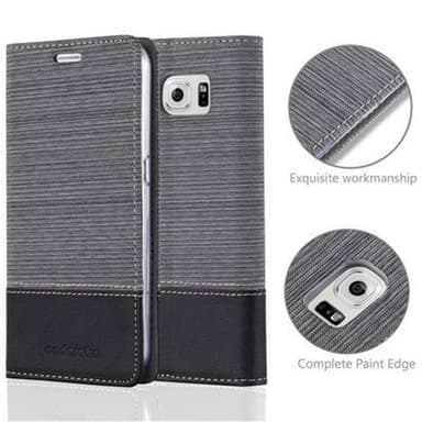 Samsung Galaxy S6 Suojakuori Lompakkokotelo (harmaa)