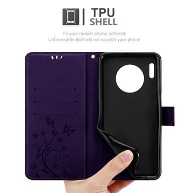 Huawei MATE 30 PRO Suojakuori Lompakkokotelo (Violetti)