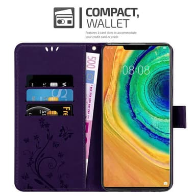 Huawei MATE 30 PRO Suojakuori Lompakkokotelo (Violetti)