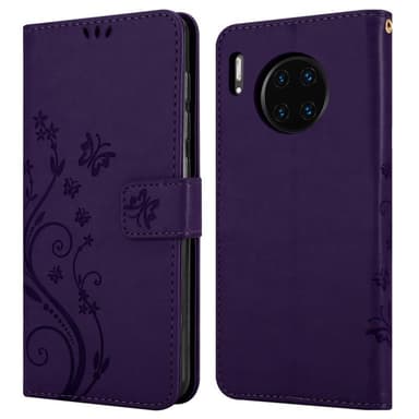 Huawei MATE 30 PRO Suojakuori Lompakkokotelo (Violetti)