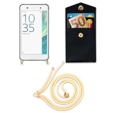 Sony Xperia E5 Suojakuori Kotelo Ketju (Keltainen)