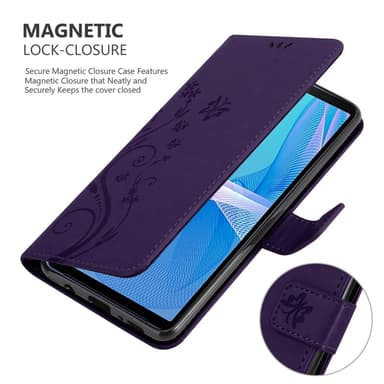 Sony Xperia 10 III Suojakuori Lompakkokotelo (Violetti)