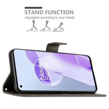 OnePlus 9RT 5G Suojakuori Lompakkokotelo (harmaa)