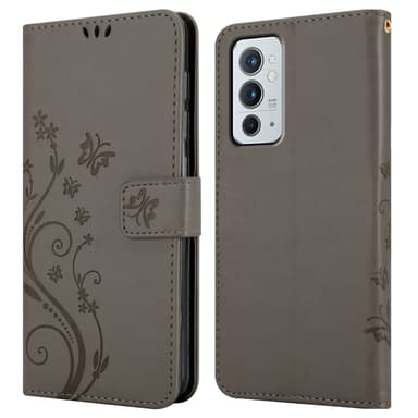OnePlus 9RT 5G Suojakuori Lompakkokotelo (harmaa)