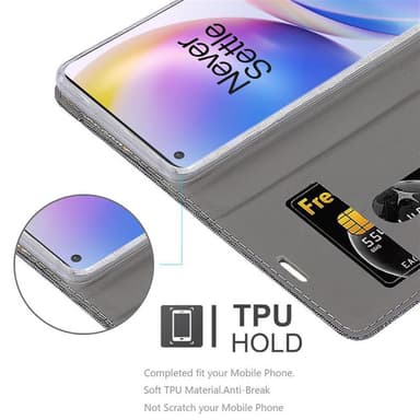 OnePlus 8 PRO Suojakuori Lompakkokotelo (harmaa)
