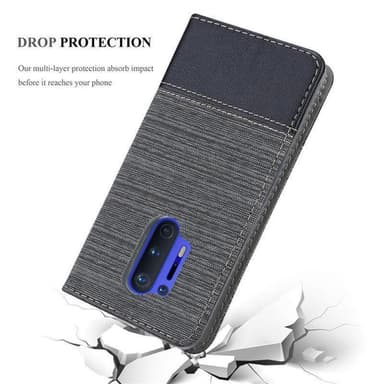 OnePlus 8 PRO Suojakuori Lompakkokotelo (harmaa)