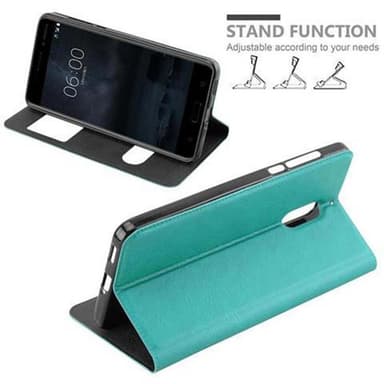 Lompakkokotelo Nokia 6 2017 Case (Turkoosi)