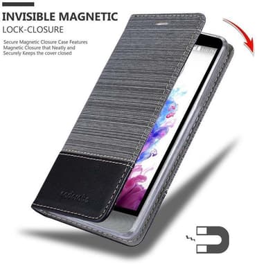 LG STYLUS 3 Suojakuori Lompakkokotelo (harmaa)