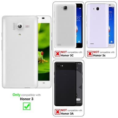 Honor 3 Suojakuori Cover (Musta)