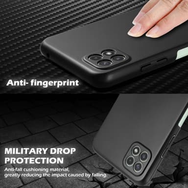 Samsung Galaxy A22 5G Suojakuori Kotelo Cover (Musta)