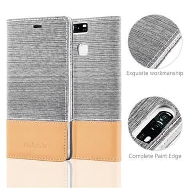 Huawei P9 Suojakuori Lompakkokotelo (harmaa)