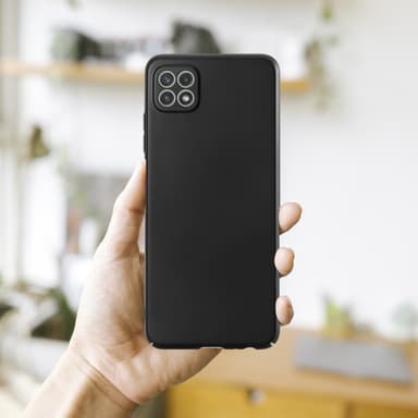 Samsung Galaxy A22 5G Suojakuori Kotelo Cover (Musta)