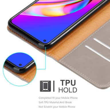Oppo A94 5G Suojakuori Lompakkokotelo (Ruskea)