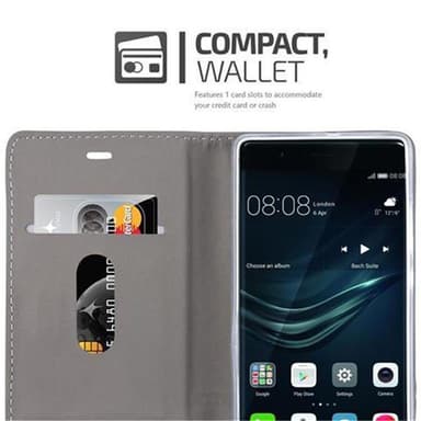 Huawei P9 Suojakuori Lompakkokotelo (harmaa)