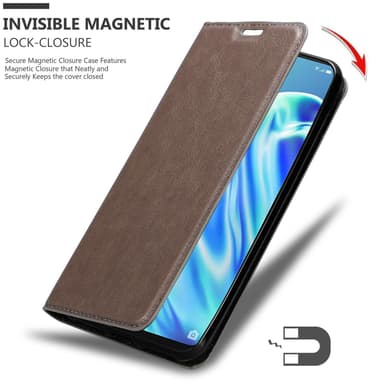 Oppo A91 Suojakuori Lompakkokotelo (Ruskea)