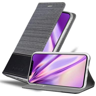 iPhone X / XS Suojakuori Lompakkokotelo (harmaa)