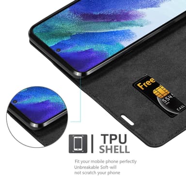 Samsung Galaxy S22 Suojakuori Lompakkokotelo (Musta)