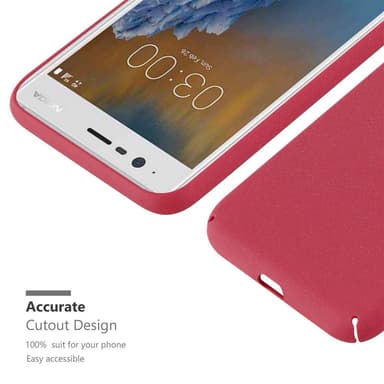 Nokia 3 2017 Suojakuori Kotelo Case (Punainen)