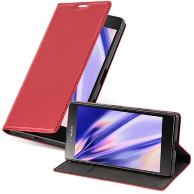 Sony Xperia Z5 Suojakuori Lompakkokotelo (Punainen)
