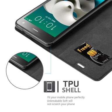 ZTE Blade L3 Suojakuori Lompakkokotelo (Musta)
