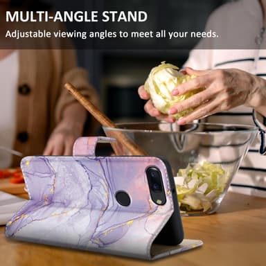 OnePlus 5T Suojakuori Lompakkokotelo (Violetti)