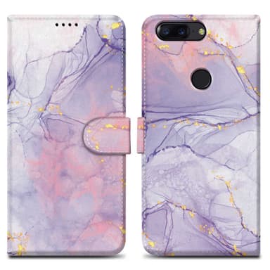 OnePlus 5T Suojakuori Lompakkokotelo (Violetti)