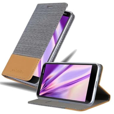 Nokia 3.1 Suojakuori Lompakkokotelo (harmaa)