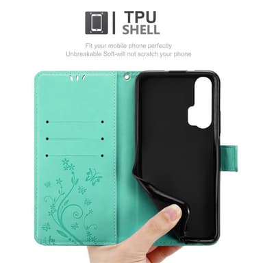 Honor 20 PRO Suojakuori Lompakkokotelo (Turkoosi)