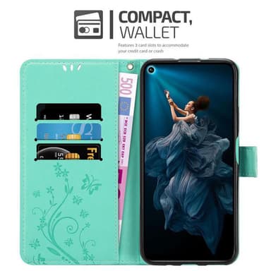 Honor 20 PRO Suojakuori Lompakkokotelo (Turkoosi)
