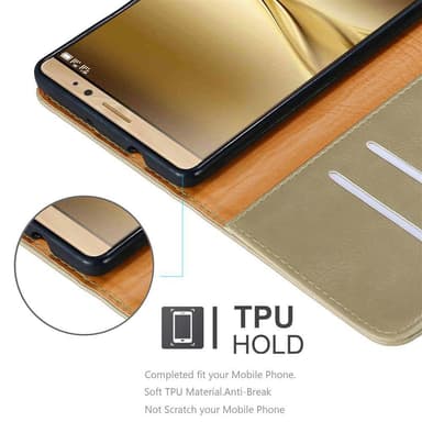 Huawei MATE 8 Suojakuori Lompakkokotelo (Ruskea)