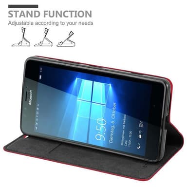 Nokia Lumia 950 Suojakuori Lompakkokotelo (Punainen)