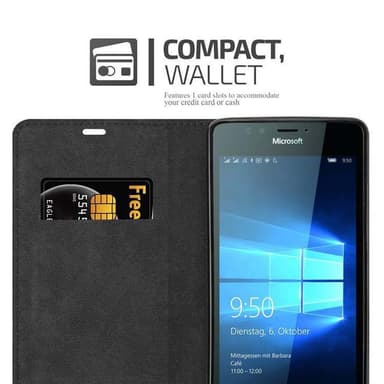 Nokia Lumia 950 Suojakuori Lompakkokotelo (Punainen)