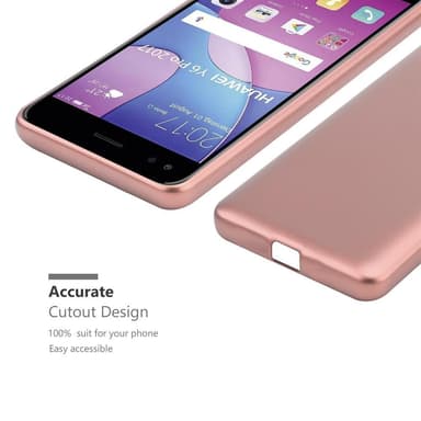 Huawei Y6 PRO 2017 Suojakuori Kotelo (Vaaleanpunainen)
