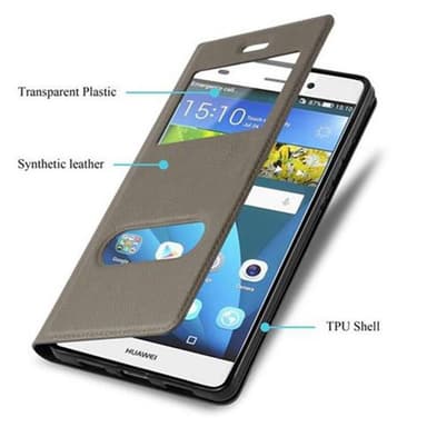 Lompakkokotelo Huawei P8 LITE 2015 Case (Ruskea)