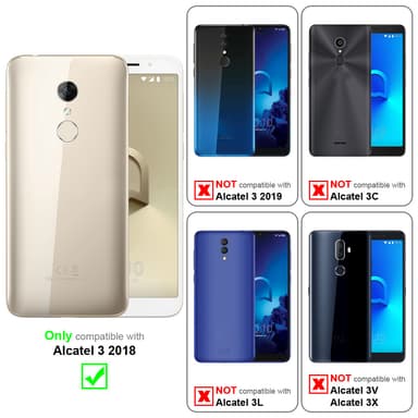Alcatel 3 2018 Näytönsuoja Karkaistu lasi Suojakalvo
