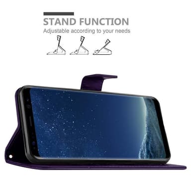 Samsung Galaxy S8 Suojakuori Lompakkokotelo (Violetti)