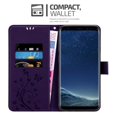 Samsung Galaxy S8 Suojakuori Lompakkokotelo (Violetti)