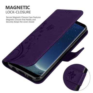 Samsung Galaxy S8 Suojakuori Lompakkokotelo (Violetti)