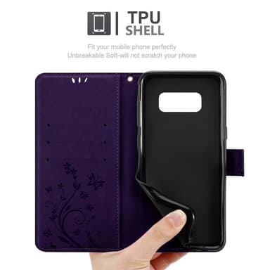 Samsung Galaxy S8 Suojakuori Lompakkokotelo (Violetti)